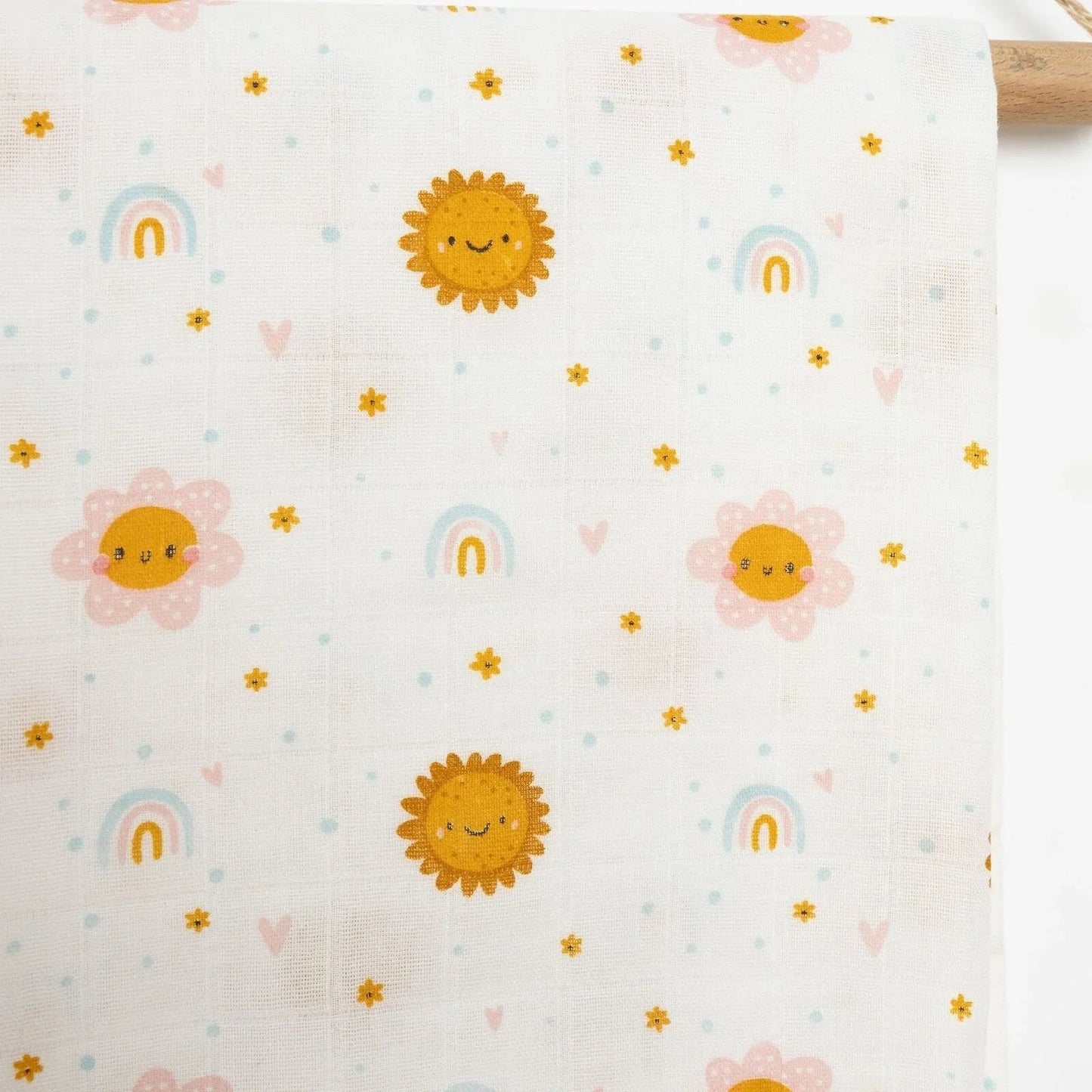 Little Dreams Girl Muslin Blanket - Yellow - mezetto