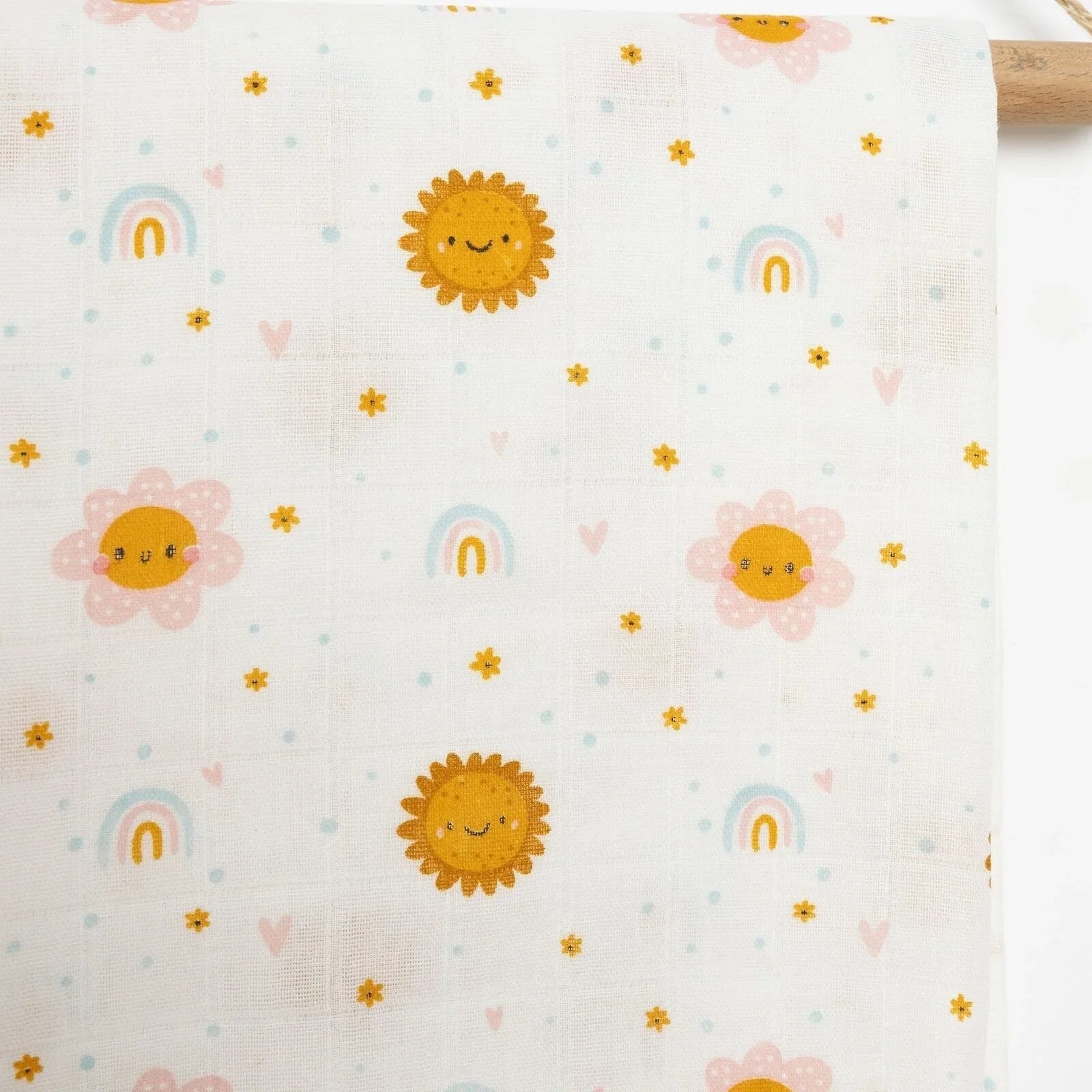 Little Dreams Girl Muslin Blanket - Yellow - mezetto