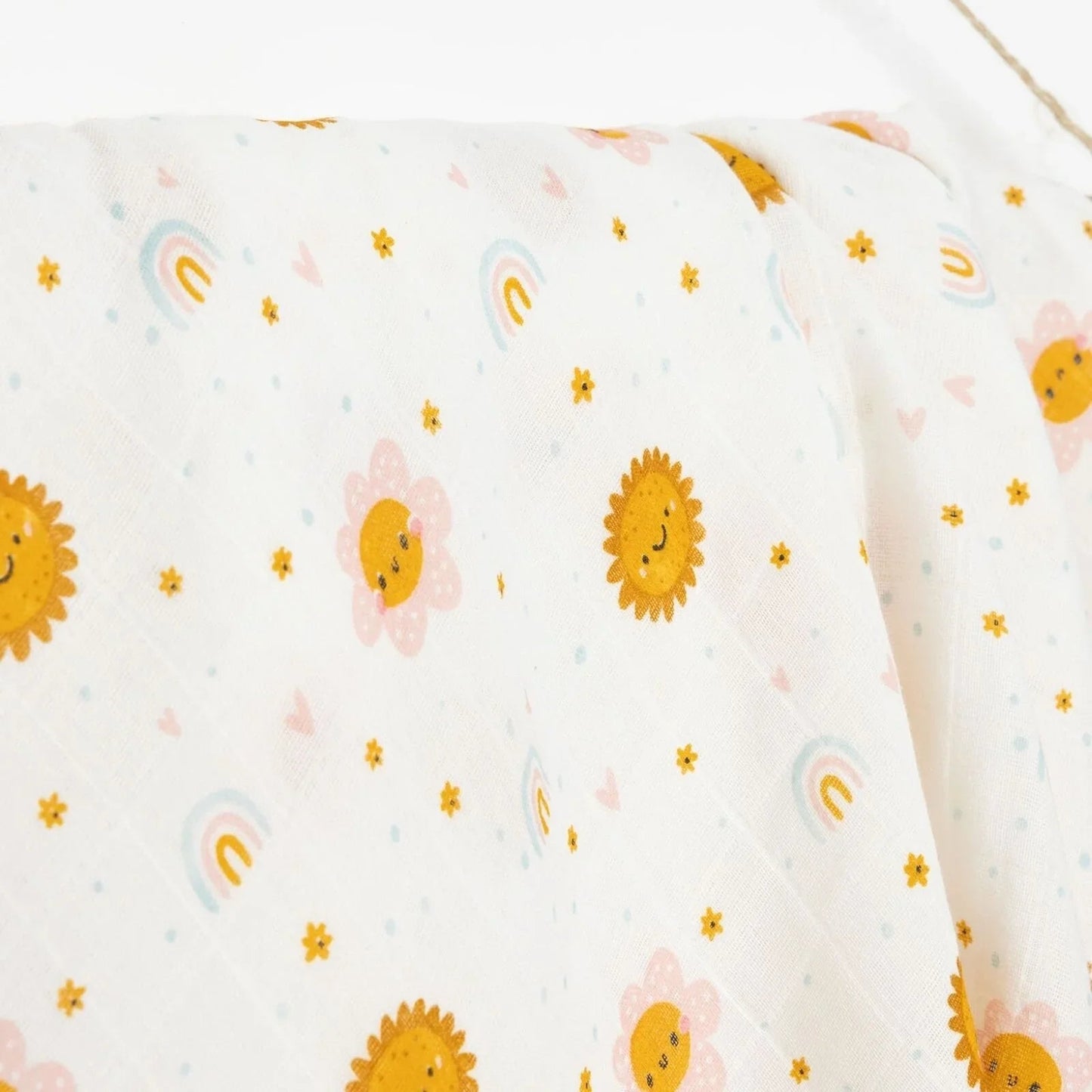 Little Dreams Girl Muslin Blanket - Yellow - mezetto