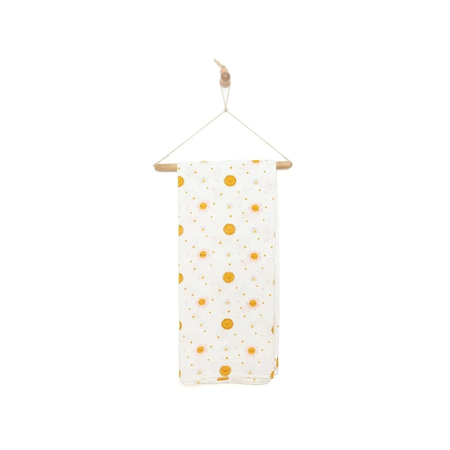 Little Dreams Girl Muslin Blanket - Yellow - mezetto