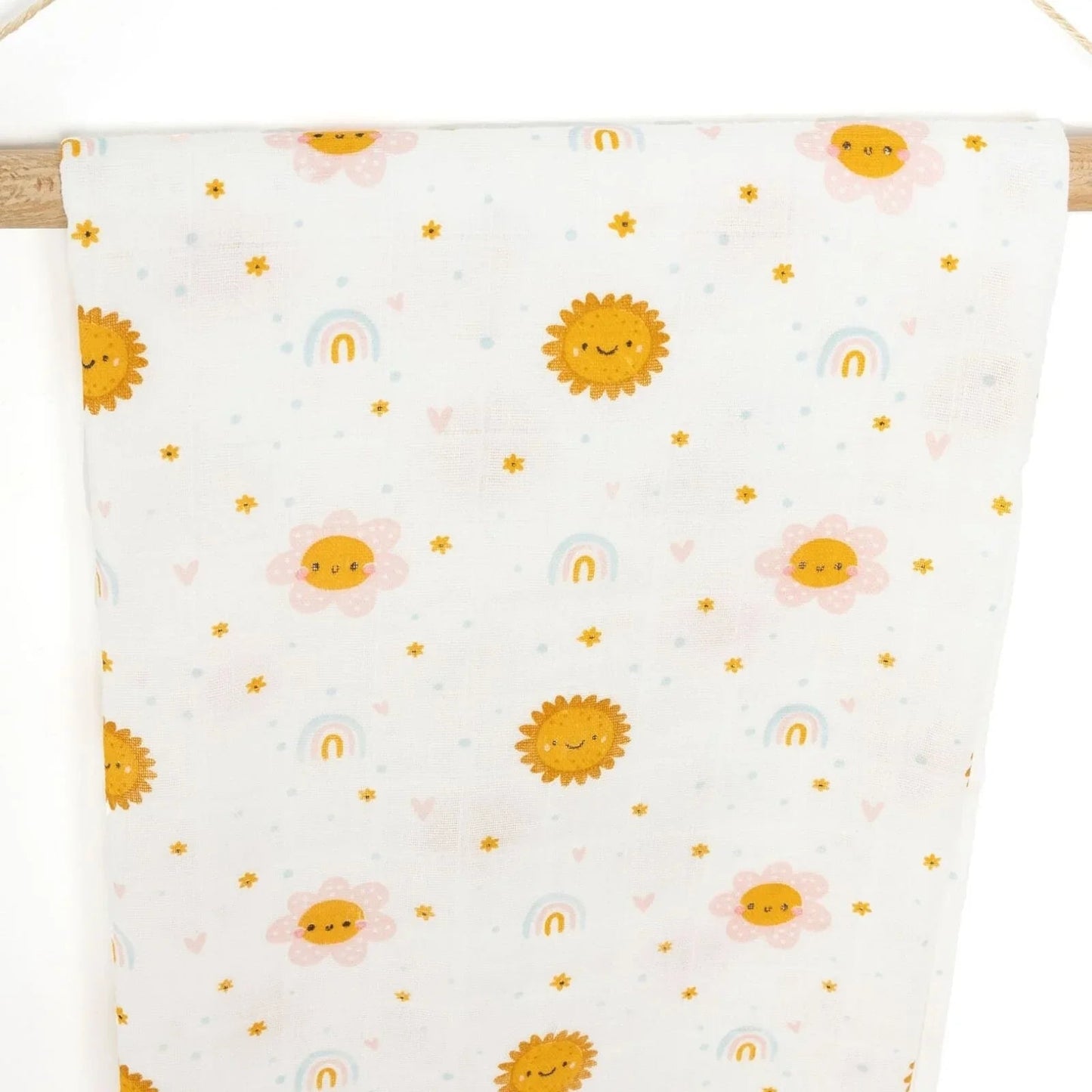 Little Dreams Girl Muslin Blanket - Yellow - mezetto