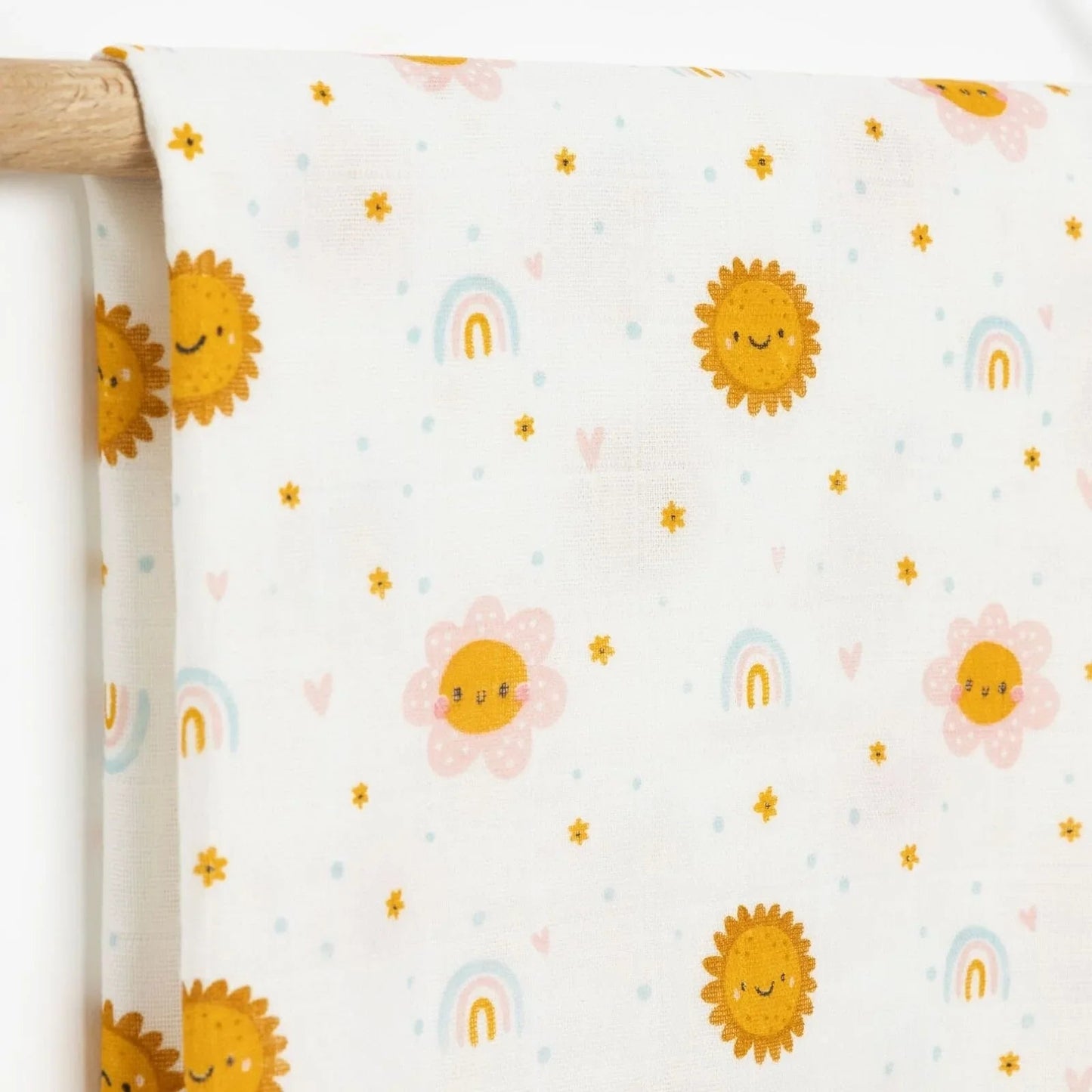 Little Dreams Girl Muslin Blanket - Yellow - mezetto