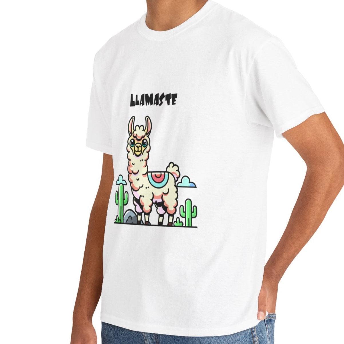 Llamaste – Peaceful & Playful Yoga T-Shirt - mezetto KEOLIX KEOLIX