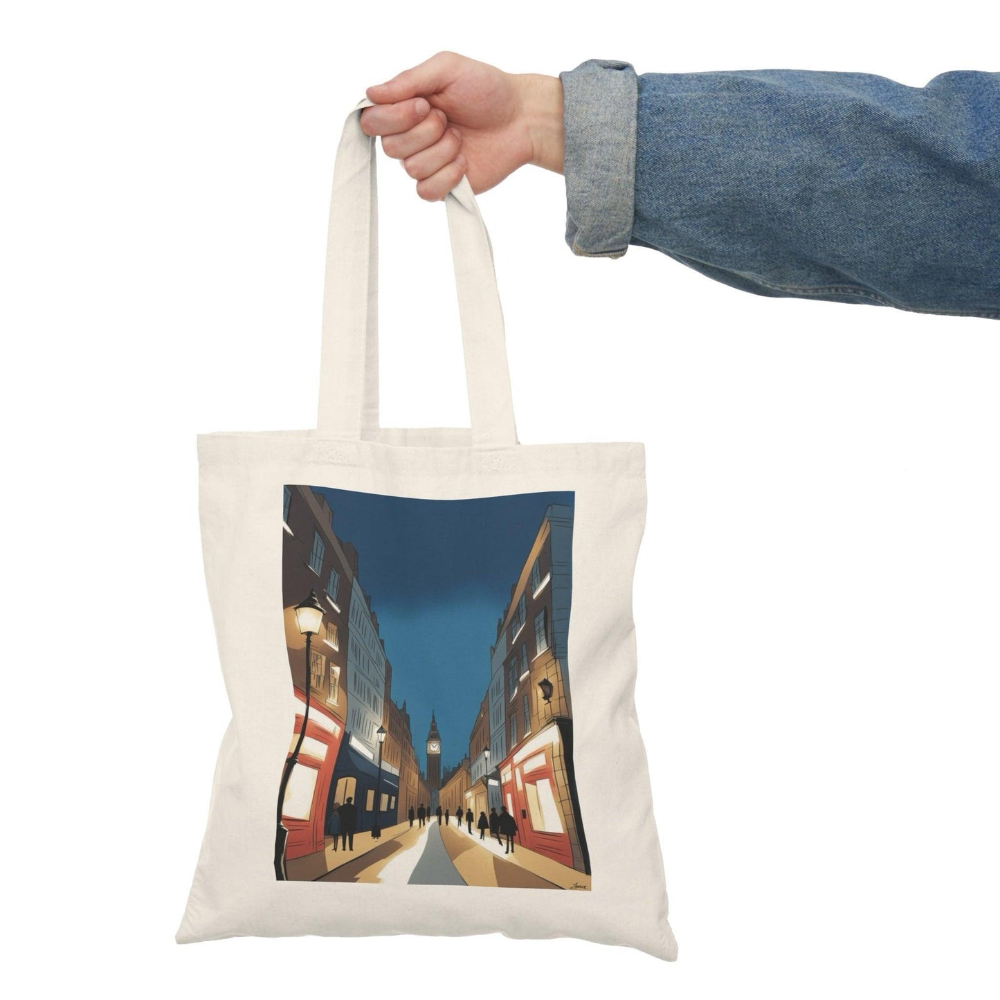 London Nightscape Tote – Skyline Cotton Bag - mezetto KEOLIX KEOLIX