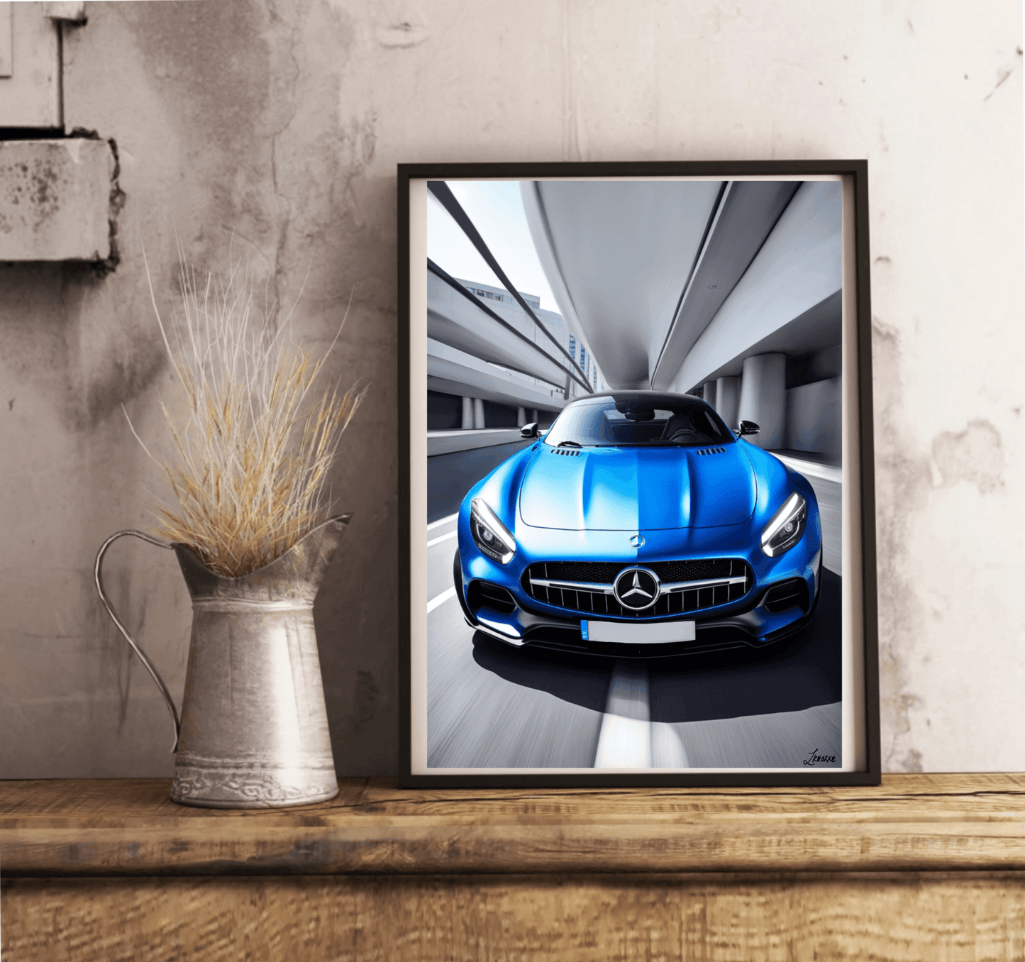 Luxury Performance Car Print | Silver Sport Poster - mezetto KEOLIX KEOLIX