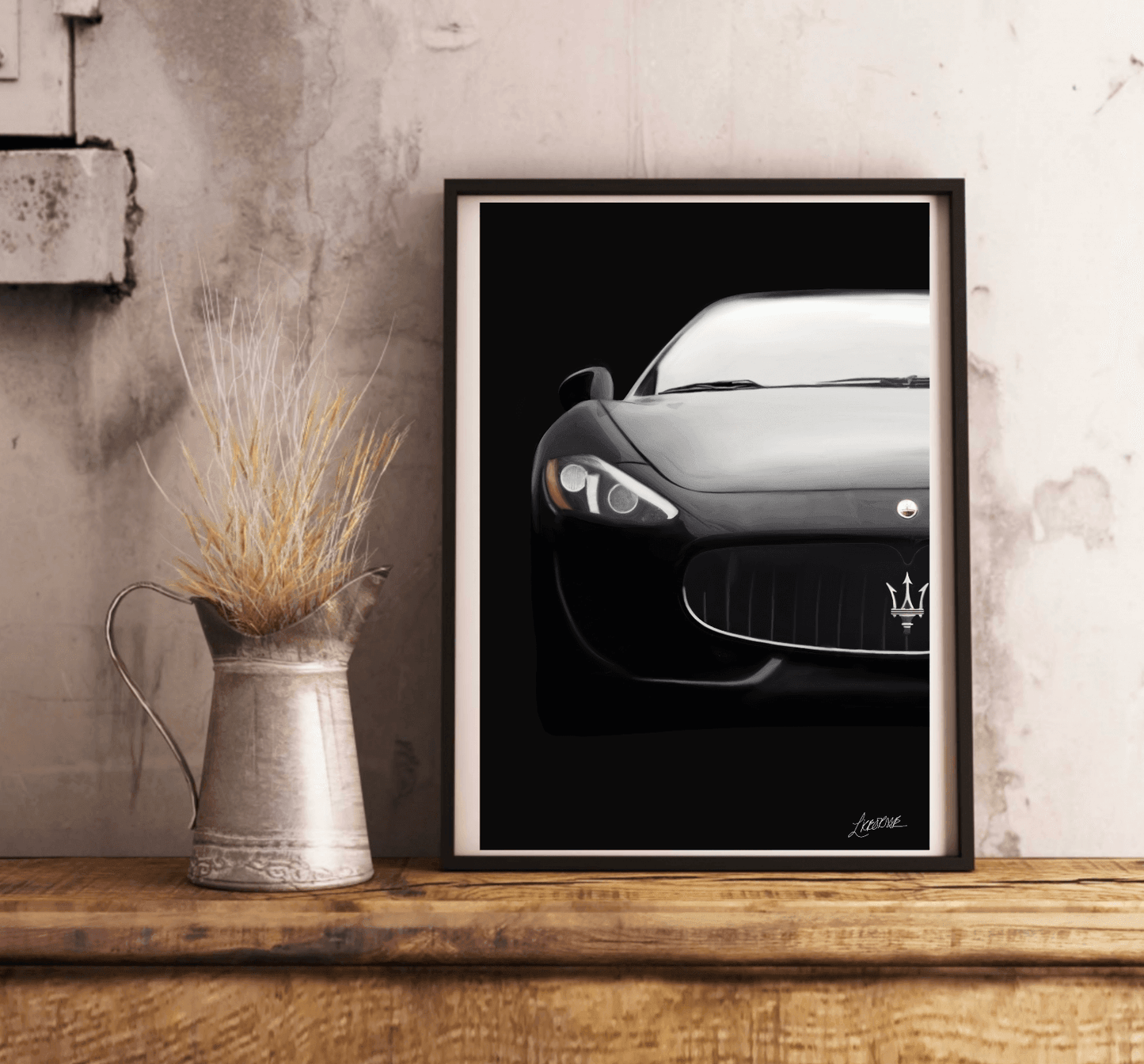 Maserati Art Print – Hand - Drawn Luxury Car Wall Decor - mezetto KEOLIX KEOLIX