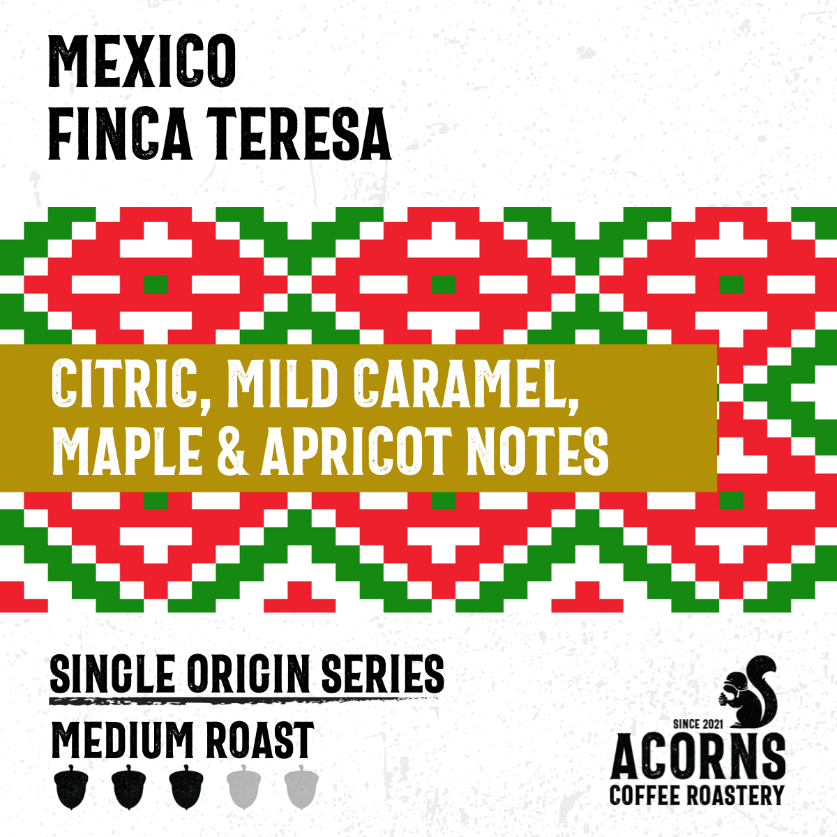 Mexico Finca Teresa Medium Roast - mezetto Acorns Coffee & Cake Acorns Coffee & Cake