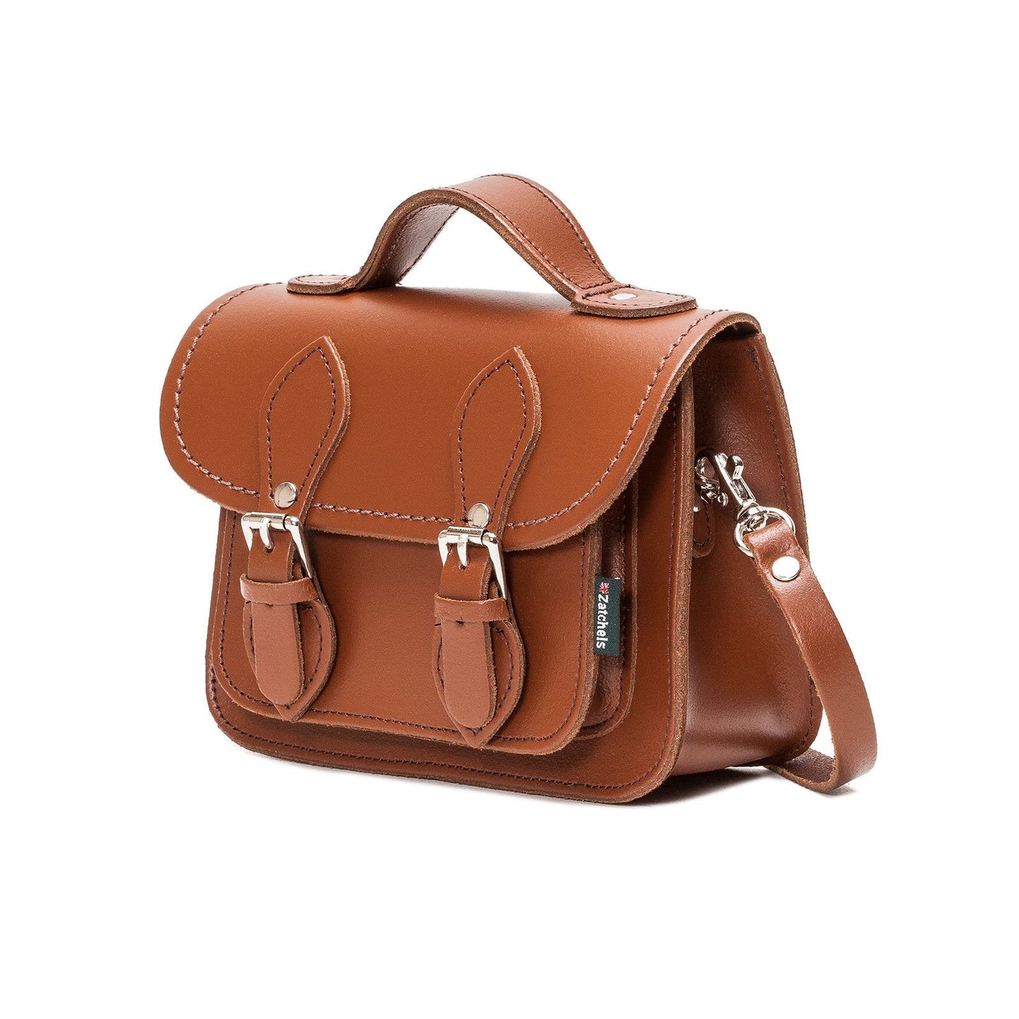 Handmade Leather Micro Satchel - Chestnut-1