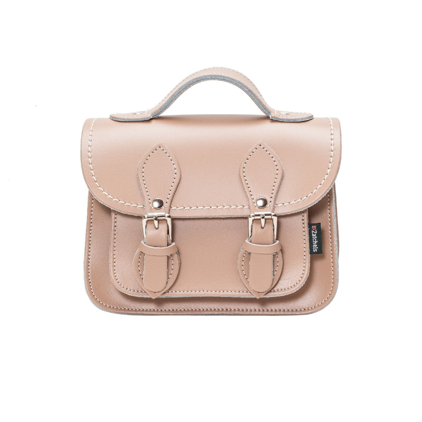 Handmade Leather Micro Satchel - Iced Coffee-0