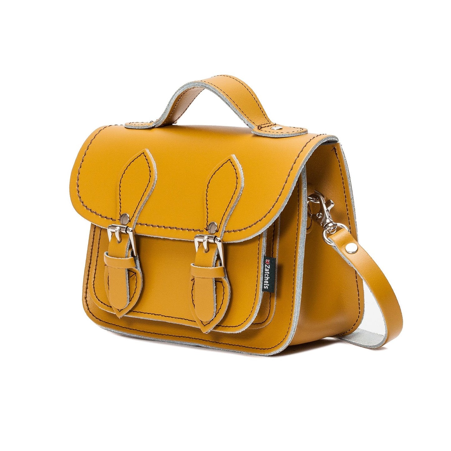 Handmade Leather Micro Satchel - Yellow Ochre-1