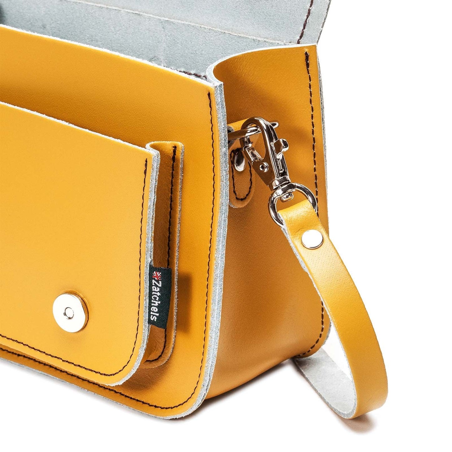 Handmade Leather Micro Satchel - Yellow Ochre-2