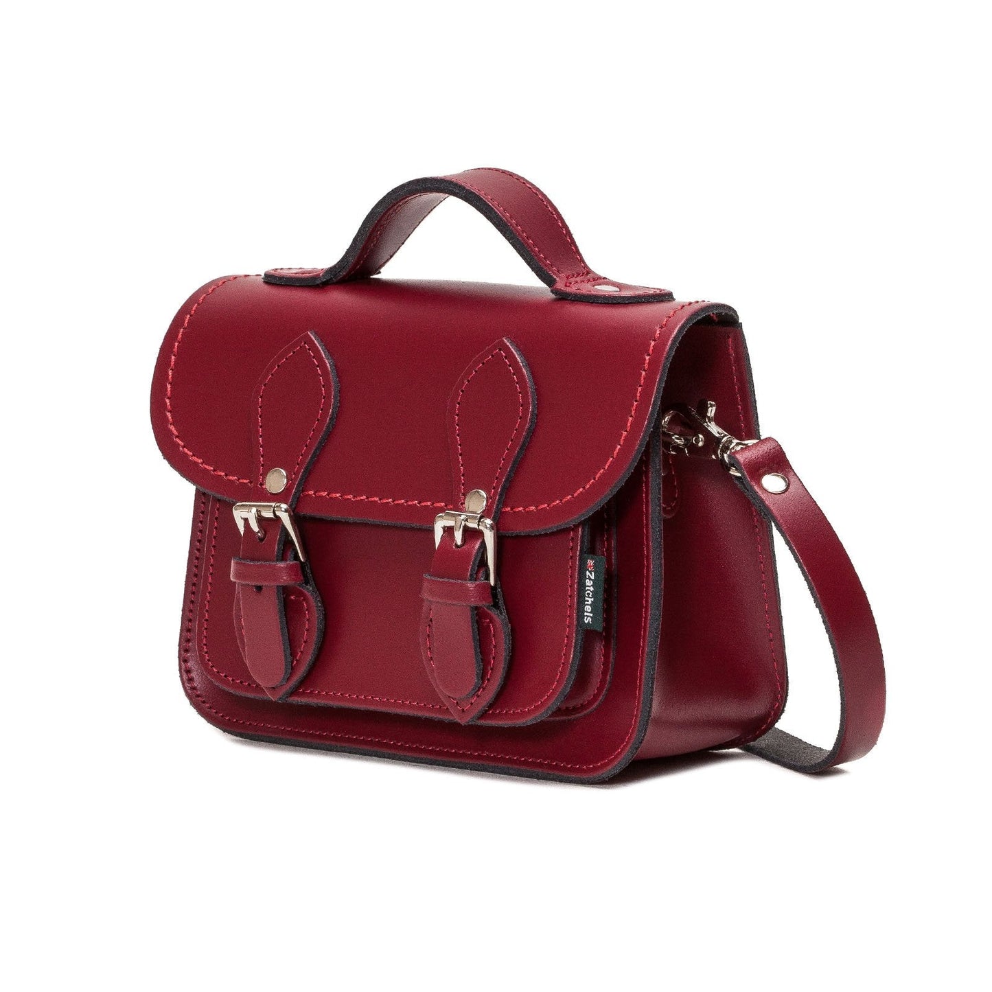Handmade Leather Micro Satchel - Oxblood-1