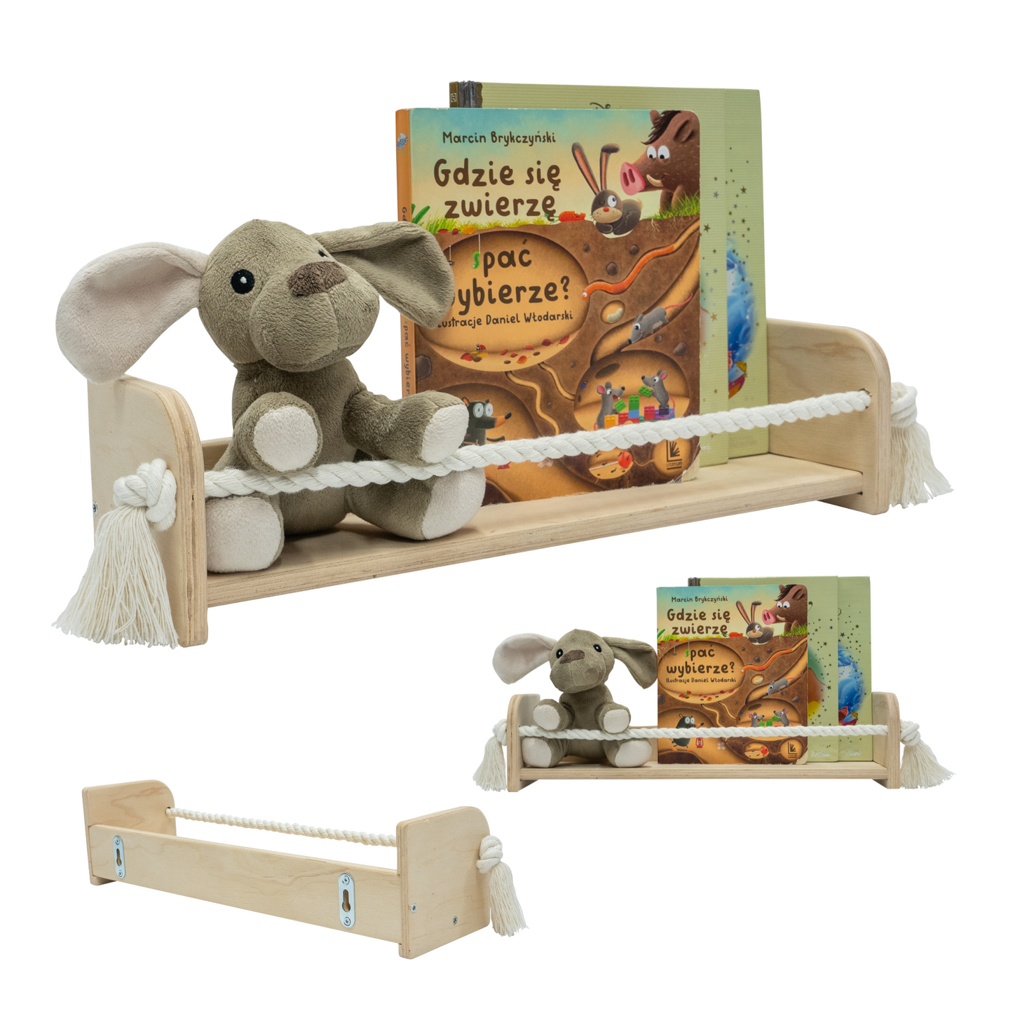 MAMOI® Book shelf for kids, Bookcase for childrens room, Small bookshelf for toddler, Child bookcases and shelves, Wall stand storage and furniture for bedroom-0