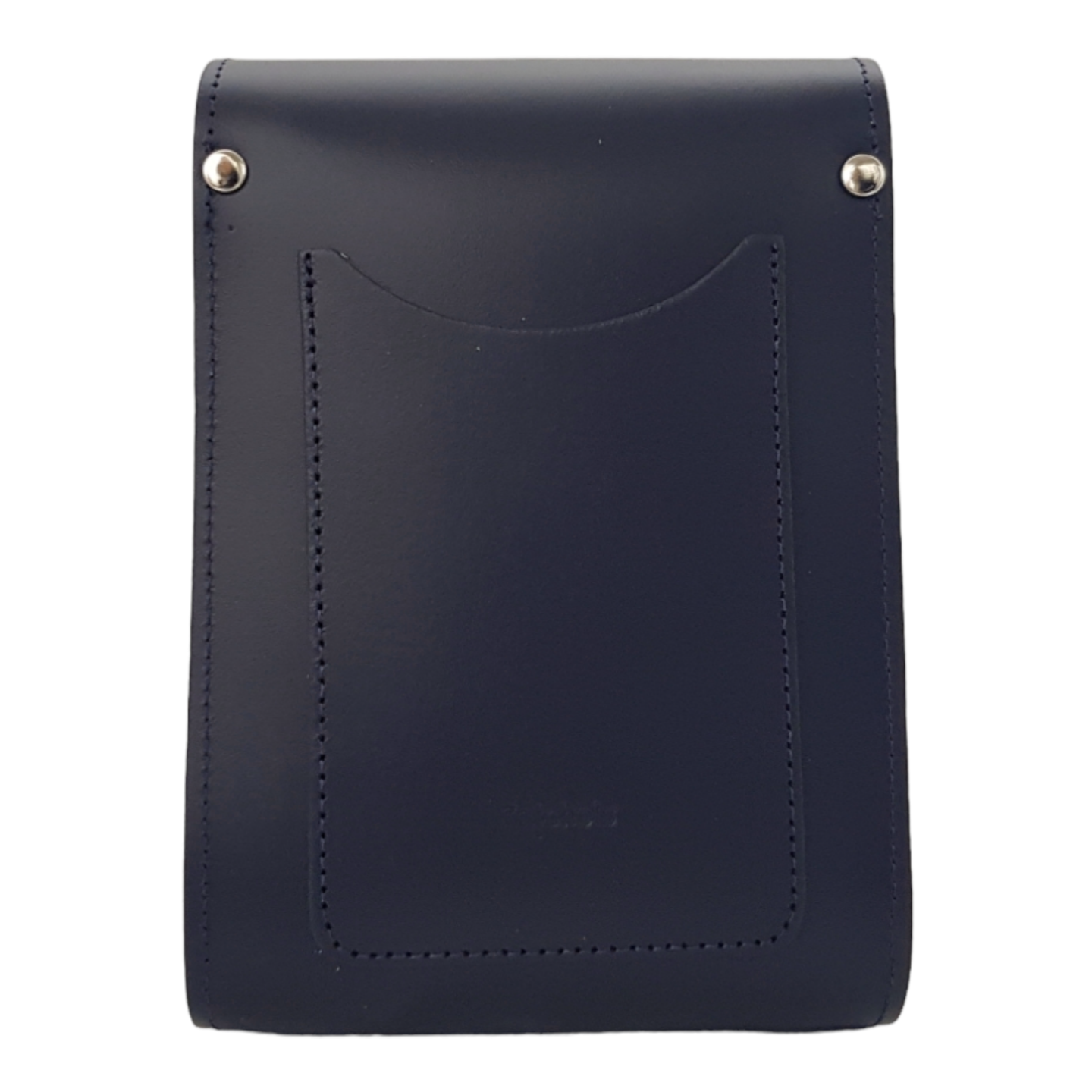 Handmade Leather Festival Phone Bag - Navy Blue-2