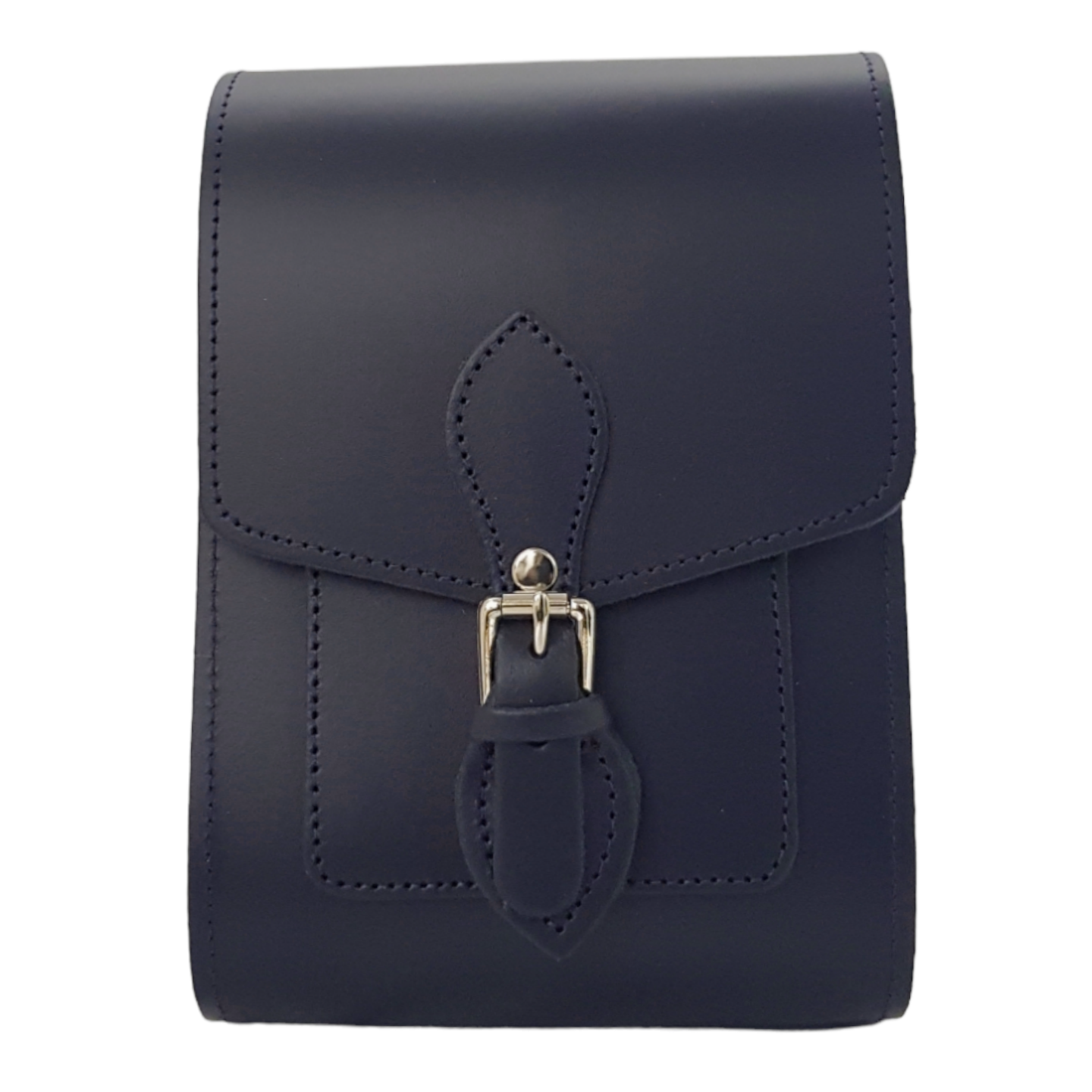 Handmade Leather Festival Phone Bag - Navy Blue-1