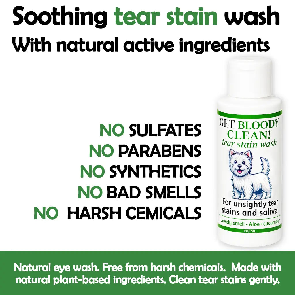 Tear Stain Remover. Gently Remove Eye Residue & Prevent Stains
