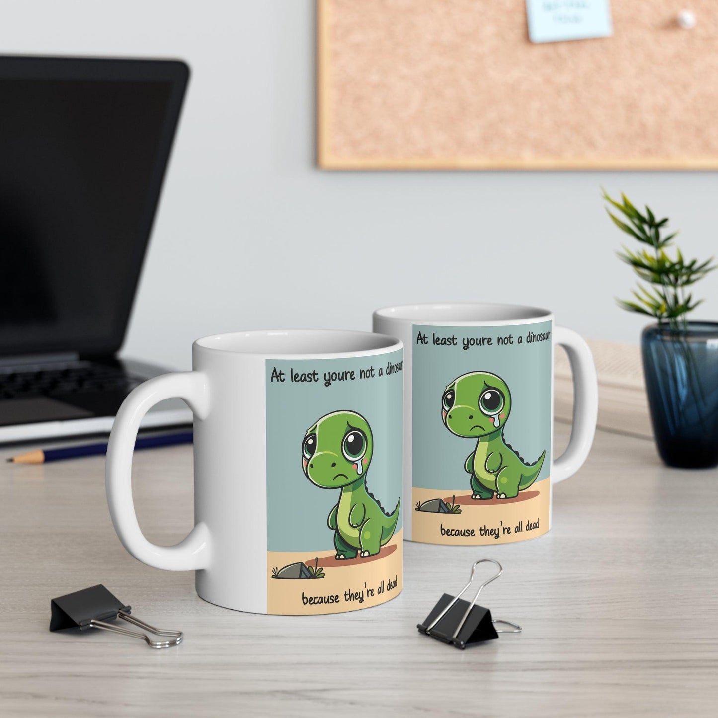 Not a Dinosaur – Funny Dark Humor Coffee Mug - mezetto KEOLIX KEOLIX