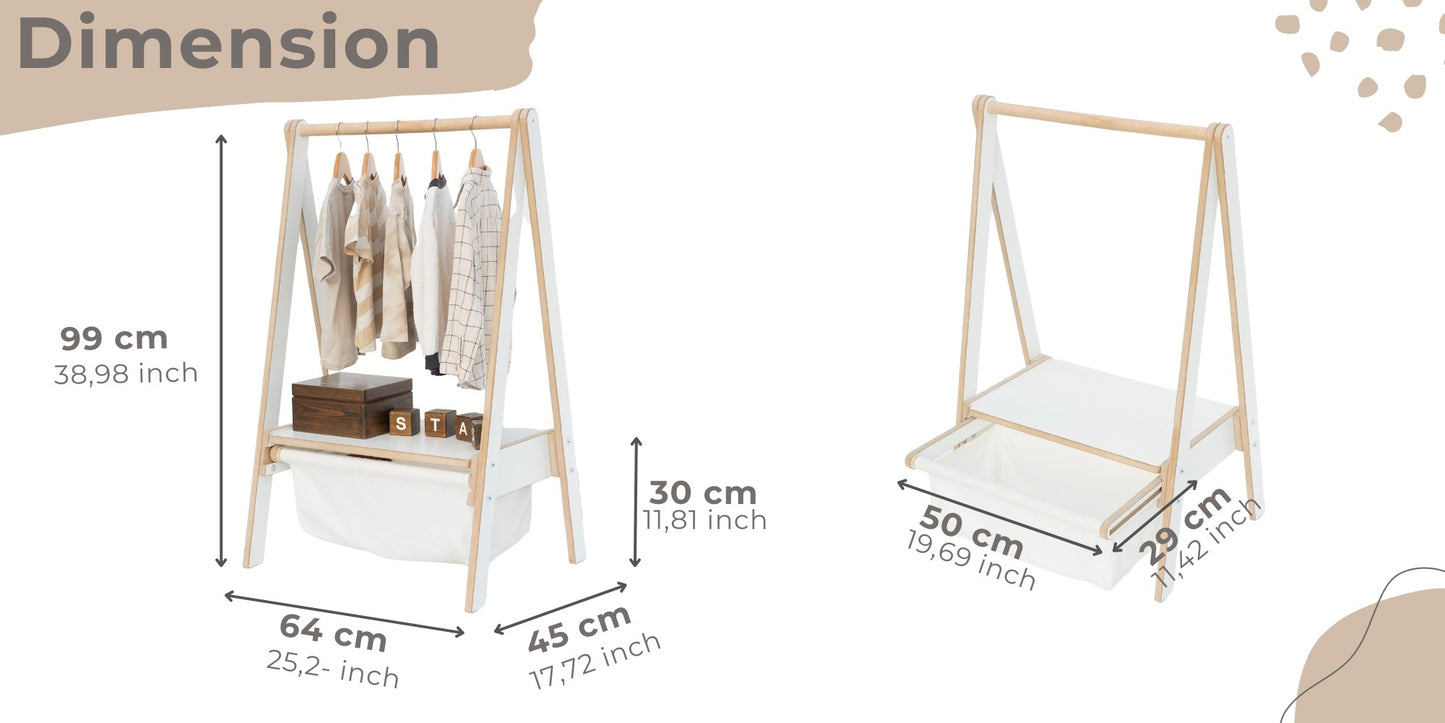 MAMOI® clothes rail for children's room | children's clothes rail children's clothes rack baby | coat rack | children's wardrobe | children's wardrobe-1