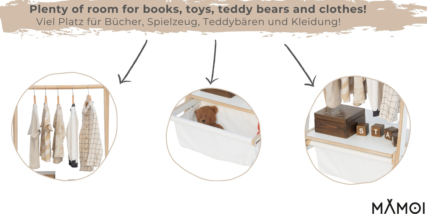 MAMOI® clothes rail for children's room | children's clothes rail children's clothes rack baby | coat rack | children's wardrobe | children's wardrobe-2