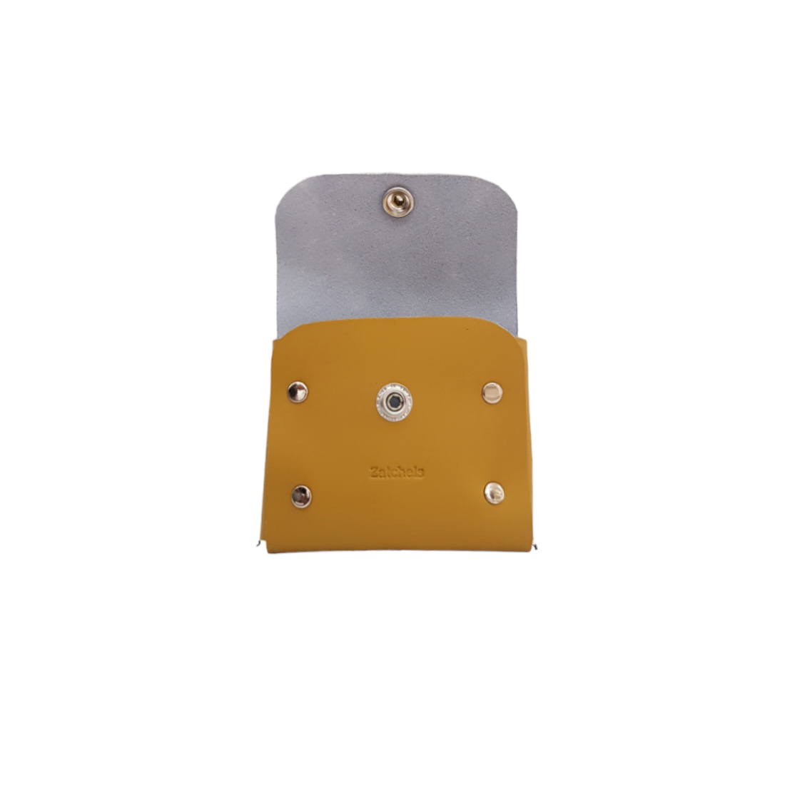 Handmade Leather Simple Coin Purse - Yellow Ochre-1
