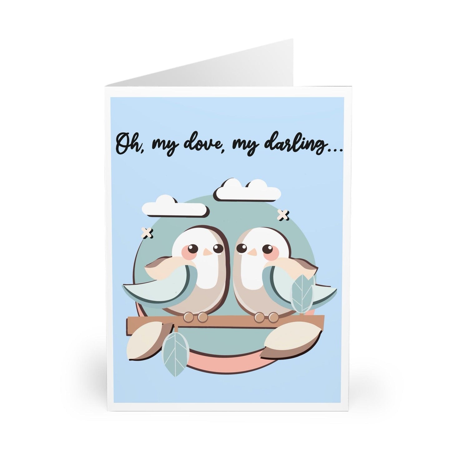 Oh My Dove My Darling Card – Pastel Love Birds - mezetto KEOLIX KEOLIX