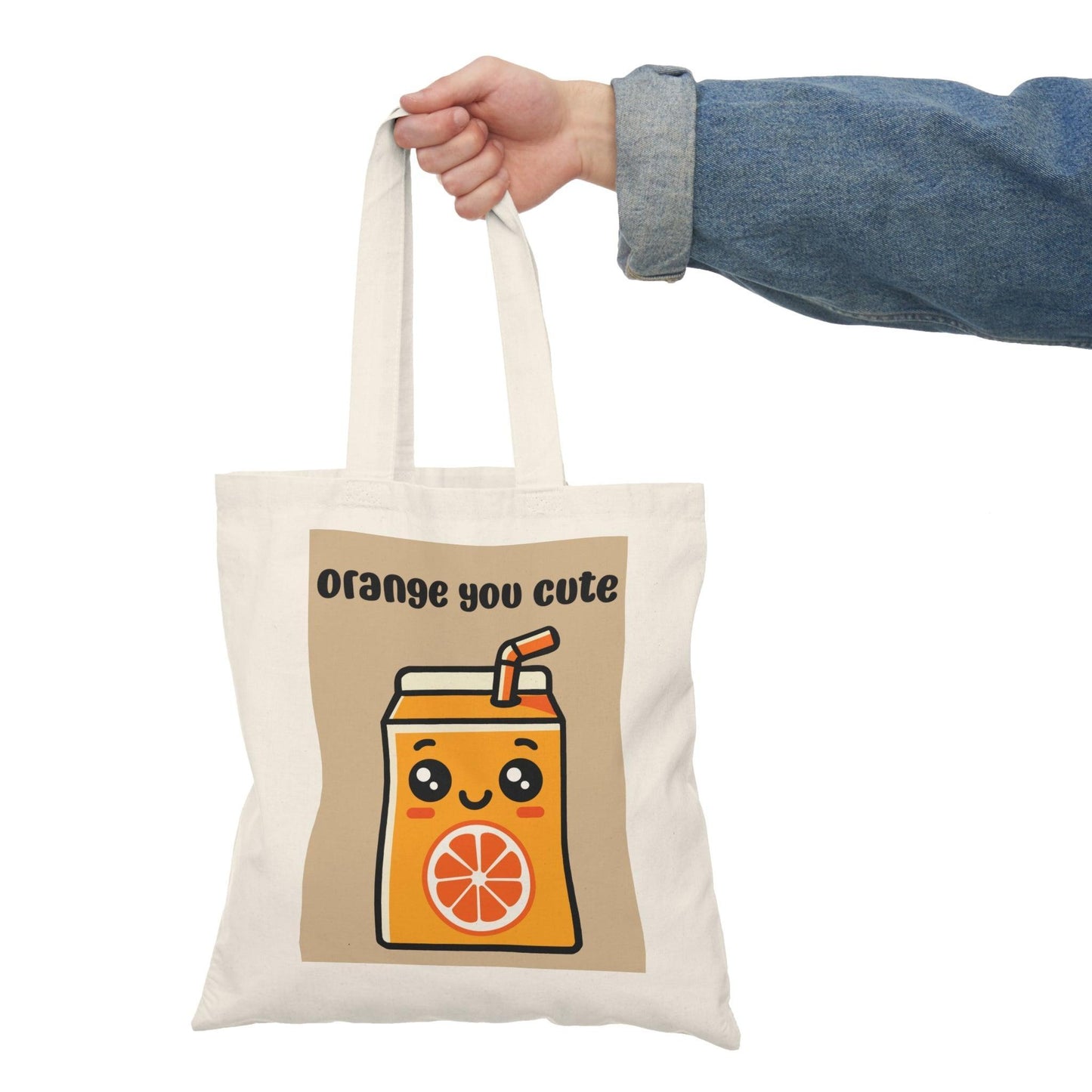 Orange You Cute Tote – Fun Recycled Cotton Shopper Bag - mezetto KEOLIX KEOLIX