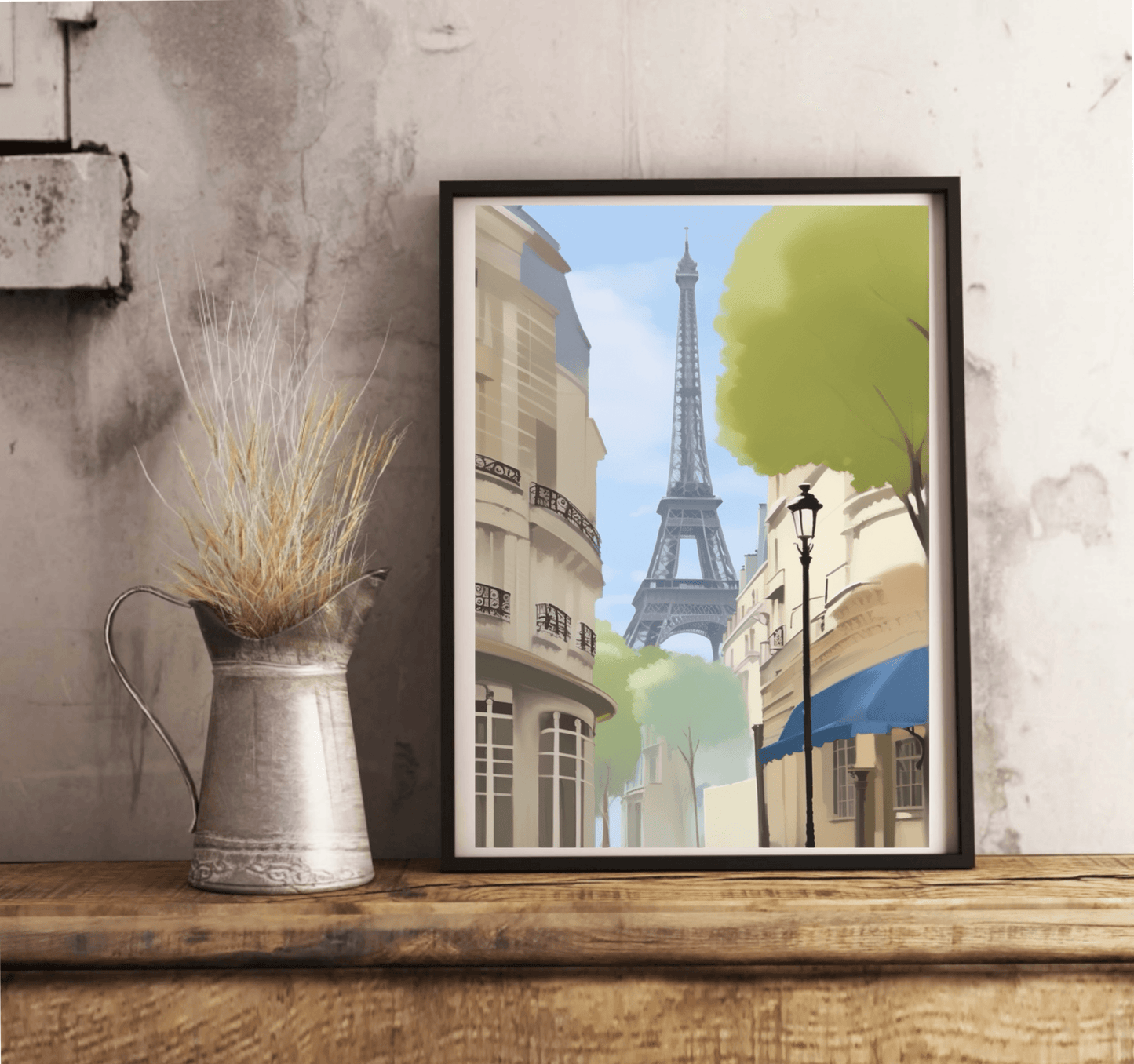 Paris Eiffel Tower Print | Romantic Parisian Wall Decor - mezetto KEOLIX KEOLIX
