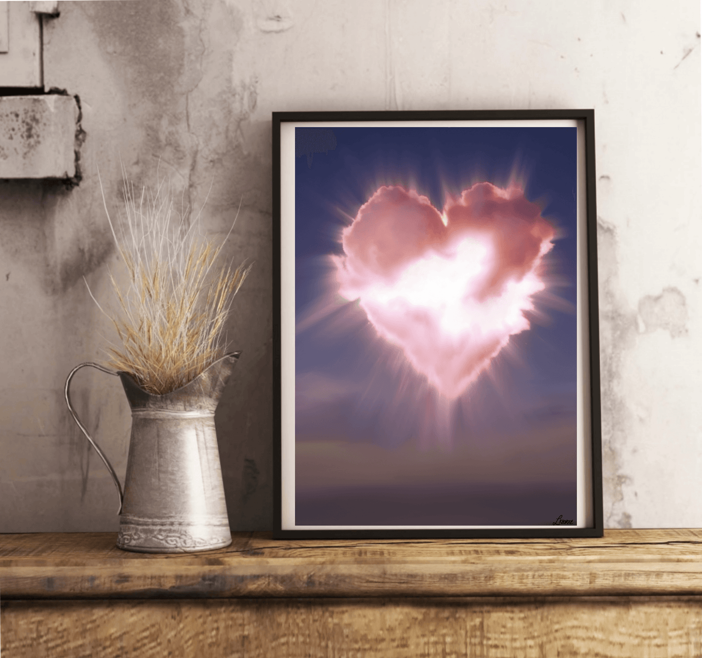 Passionate Agony Print | Exploding Heart Wall Art - mezetto KEOLIX KEOLIX