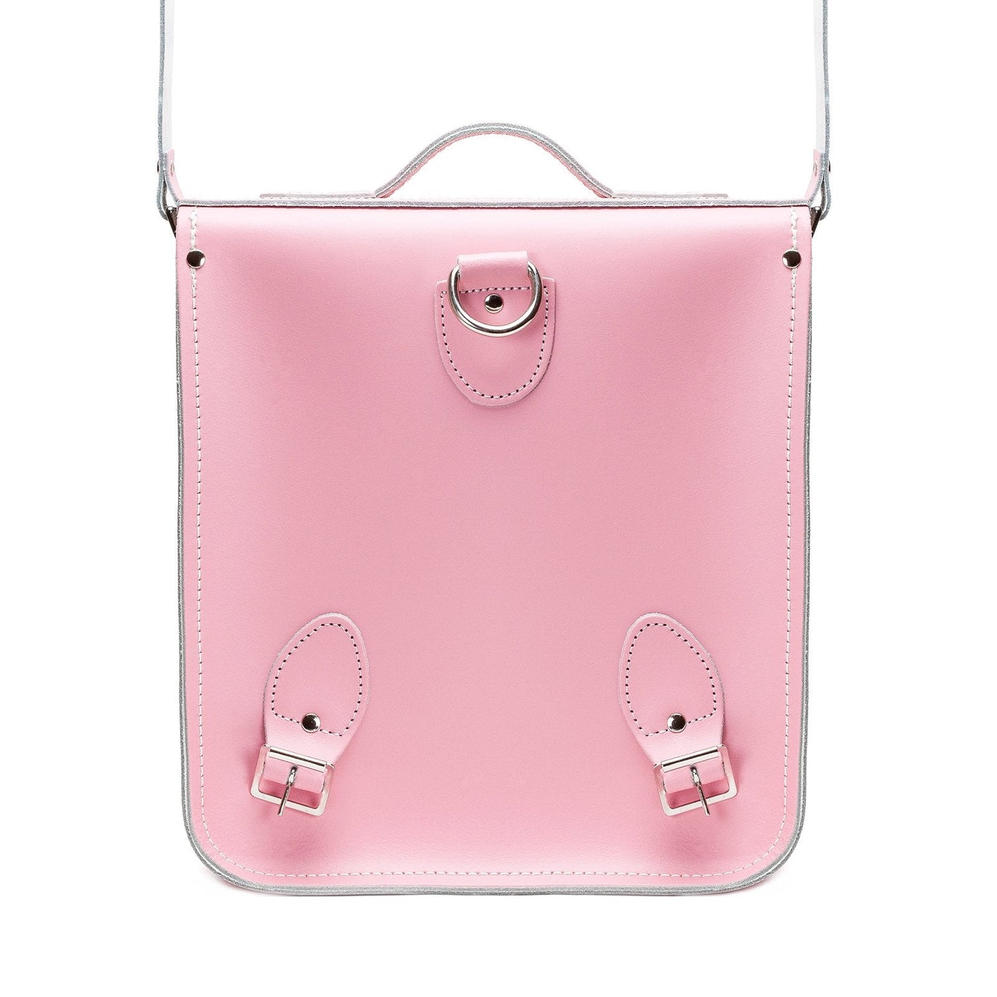 Handmade Leather City Backpack - Pastel Pink-3