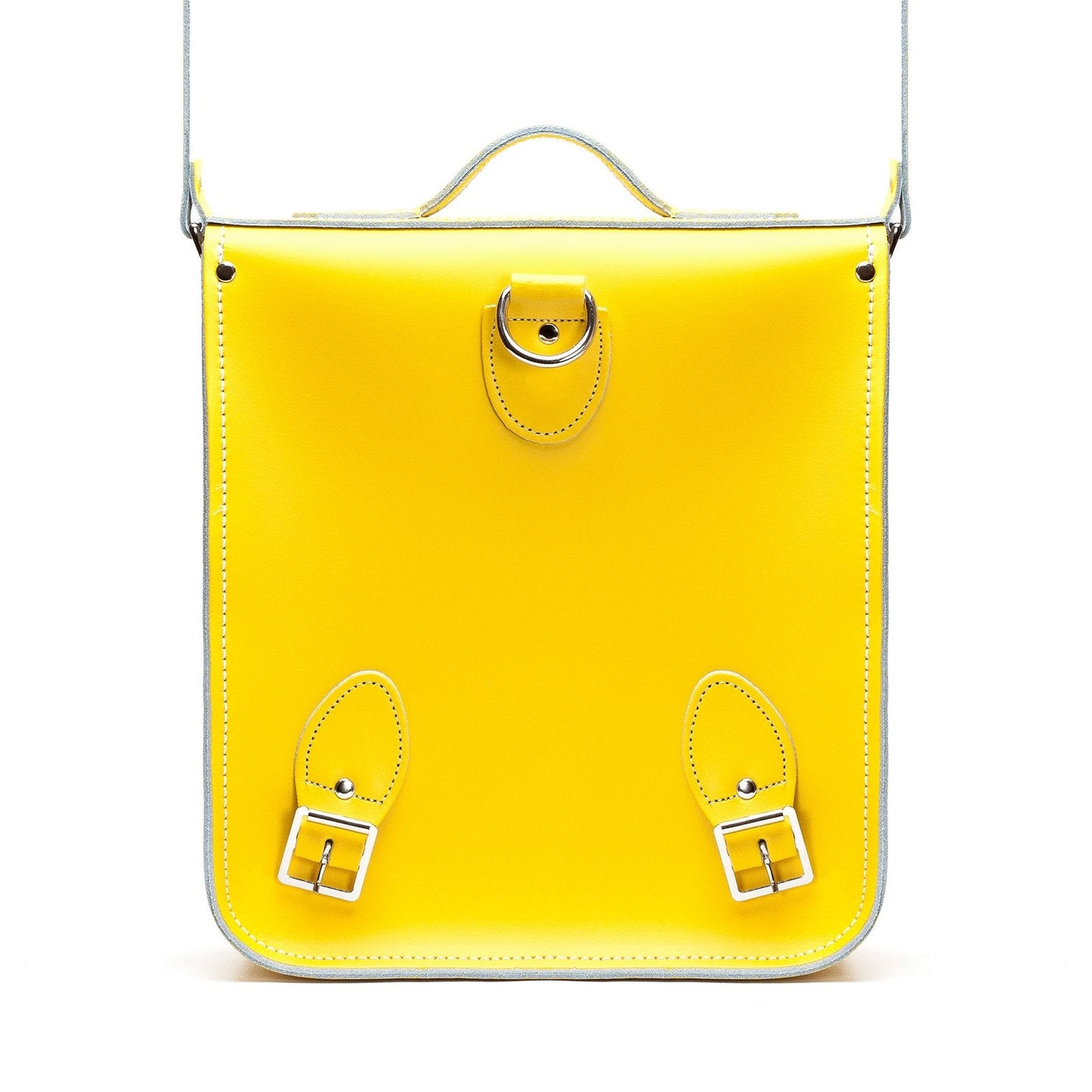Handmade Leather City Backpack - Pastel Daffodil Yellow-3