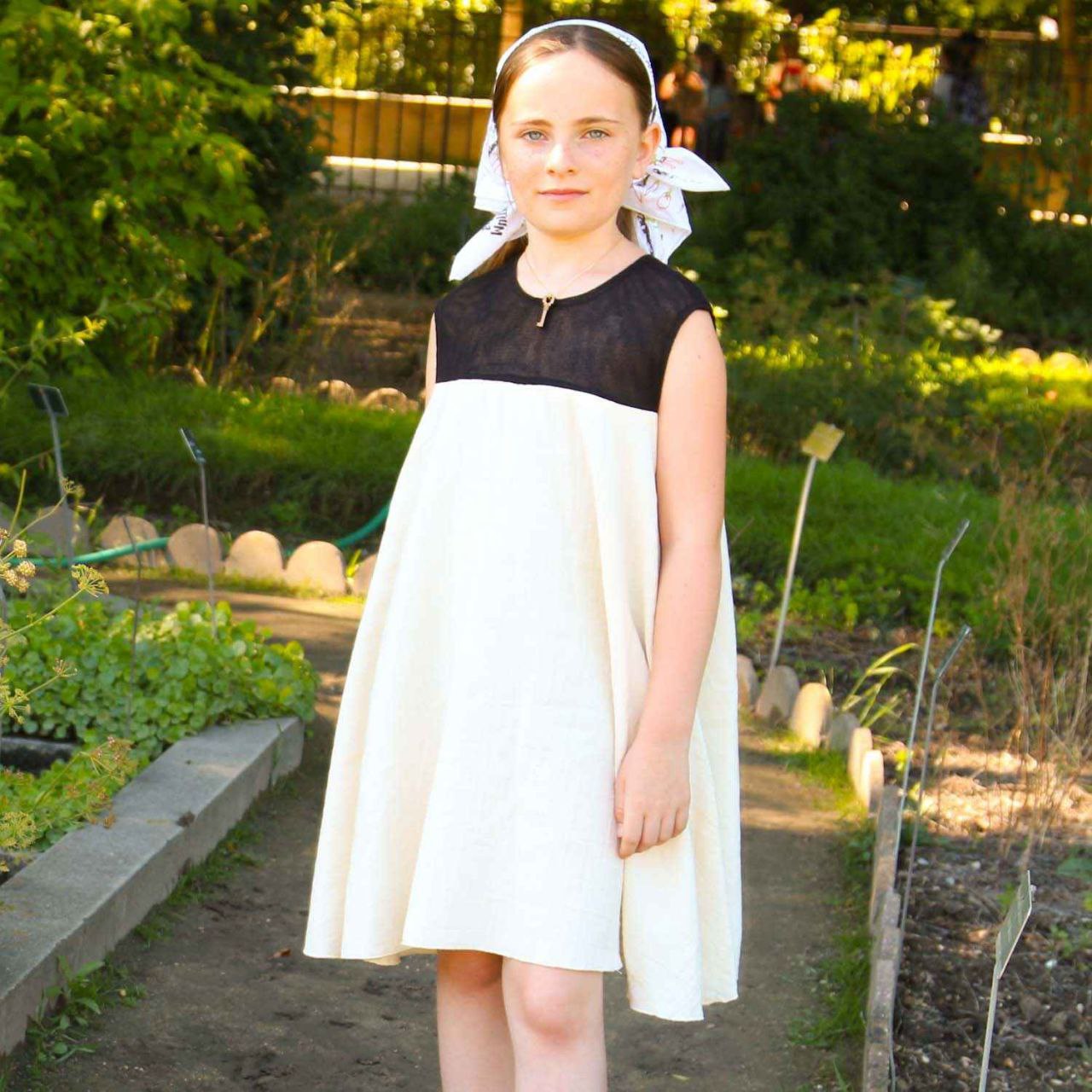 White Baby Doll Dress for Girls-3