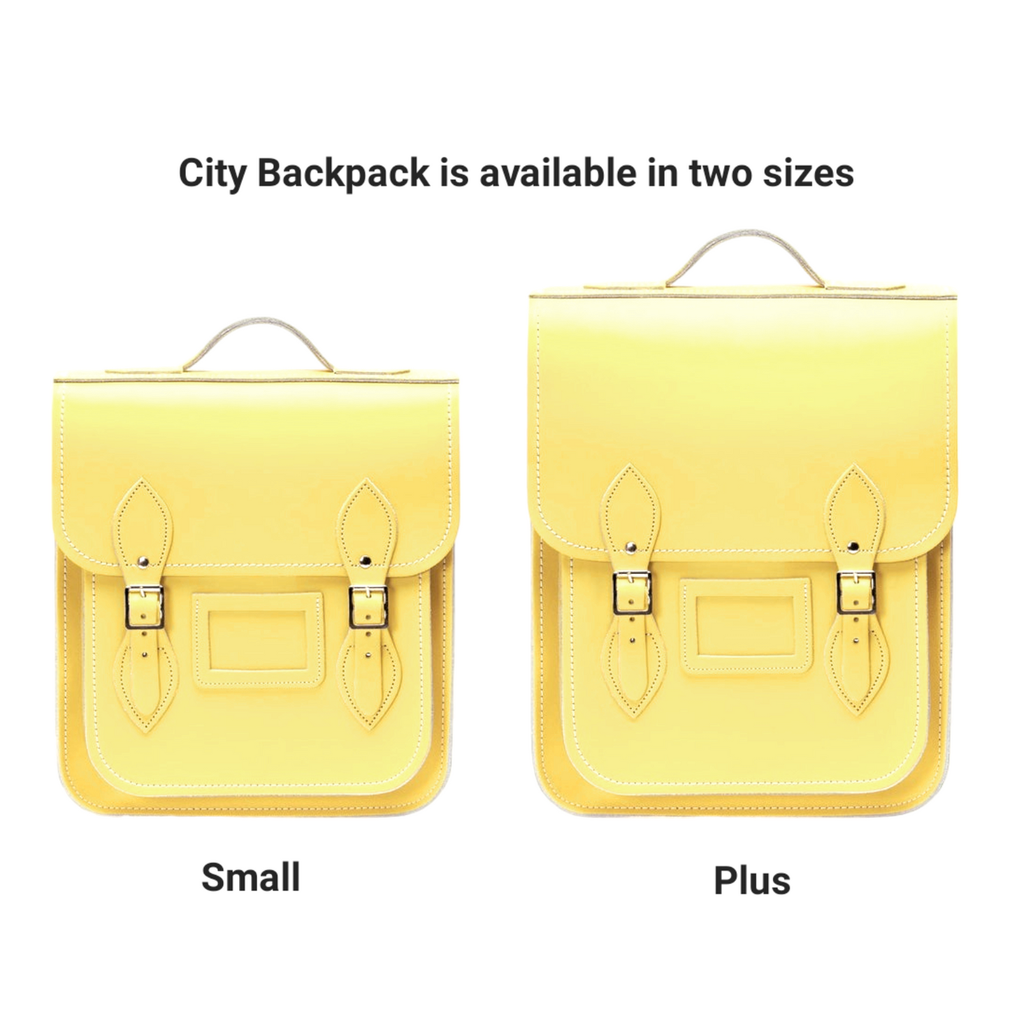 Handmade Leather City Backpack - Primrose Yellow-4