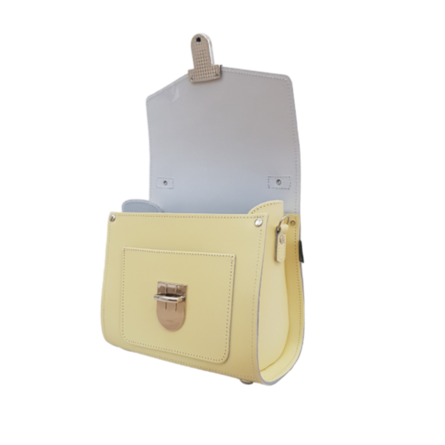 Handmade Leather Sugarcube Handbag - Primrose Yellow-4