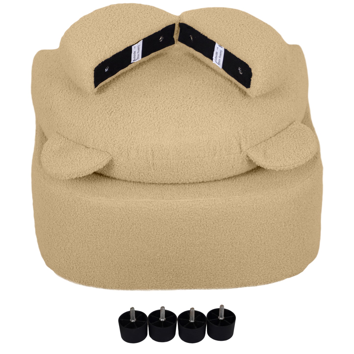 AIYAPLAY Kids Sofa Kids Armchair, Bear Shaped Toddler Chair for Bedroom Playroom Living Room, Aged 18 Months to 3 Years in Khaki-7