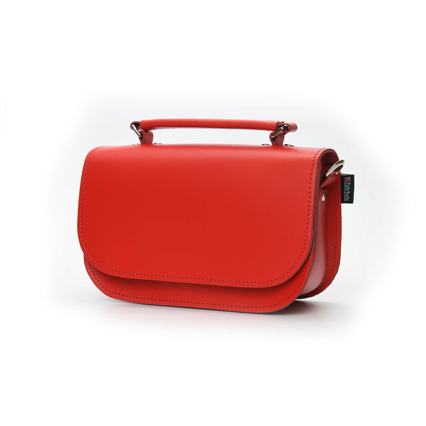 Aura Handmade Leather Bag - Pillar Box Red-1