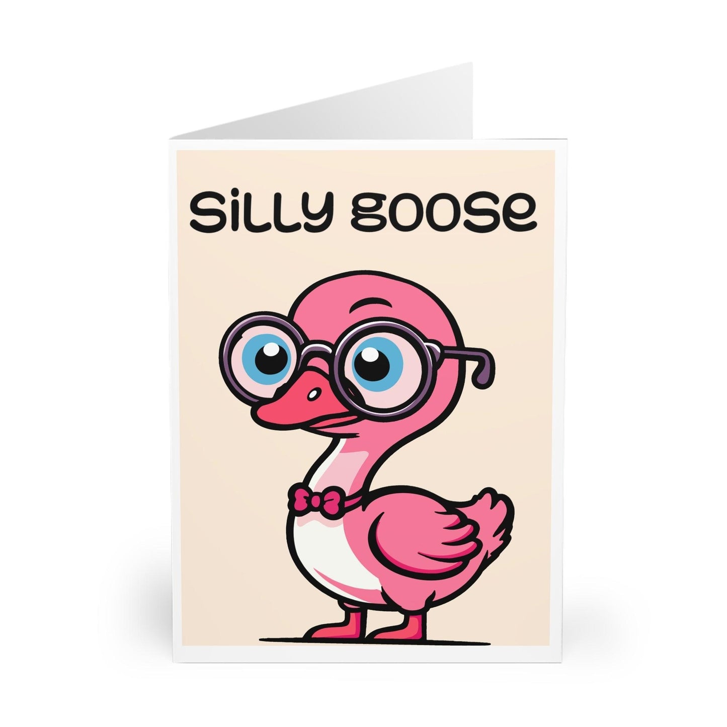 Silly Goose Card – Funny Pink Goose Greeting - mezetto KEOLIX KEOLIX