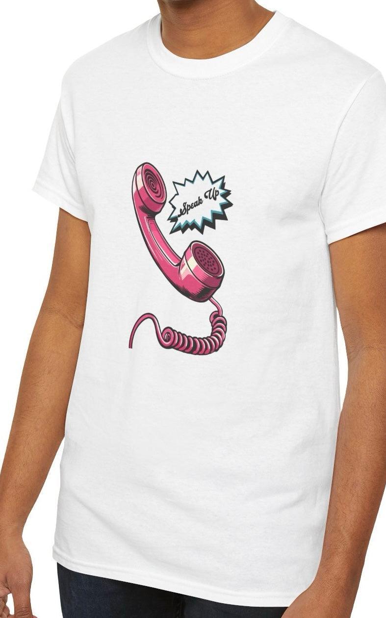 Speak Up T-Shirt | Retro Phone Empowerment Graphic Tee - mezetto KEOLIX KEOLIX