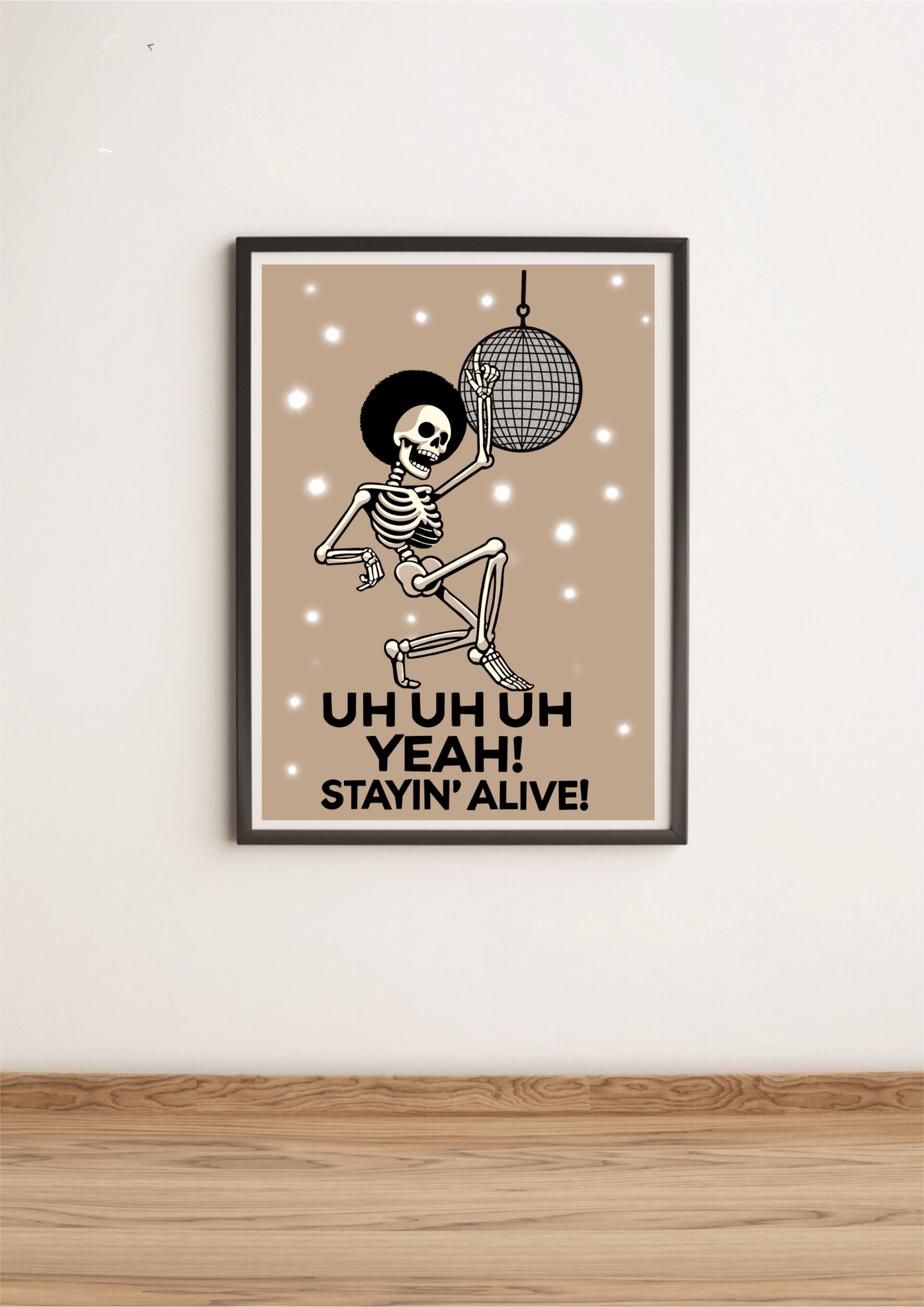 Staying Alive Skeleton Disco Art Print – Funky & Fun - mezetto KEOLIX KEOLIX