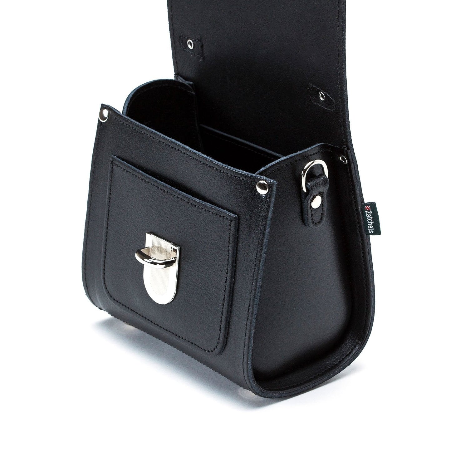 Handmade Leather Sugarcube Handbag - Black-3