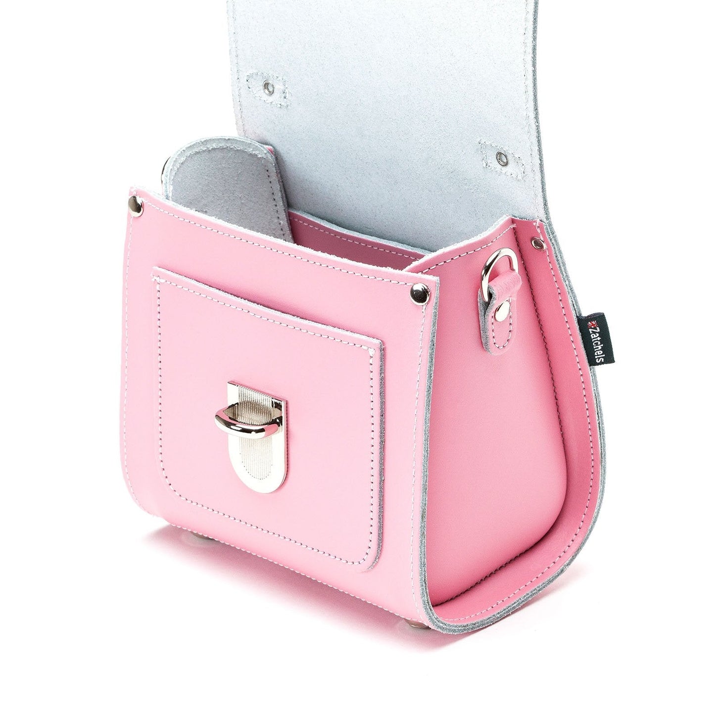 Handmade Leather Sugarcube Handbag - Pastel Pink-2