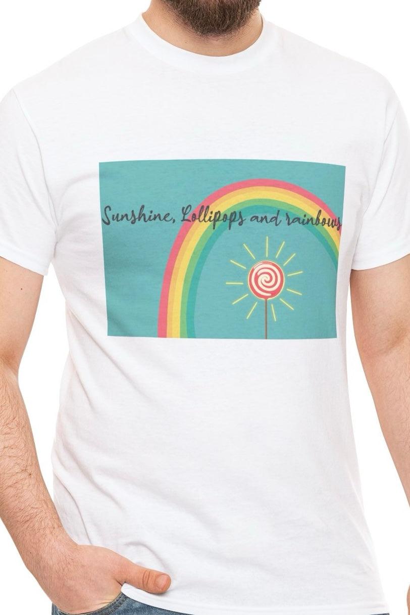 Sunshine, Lollipops and Rainbows T-Shirt | Joyful Design - mezetto KEOLIX KEOLIX