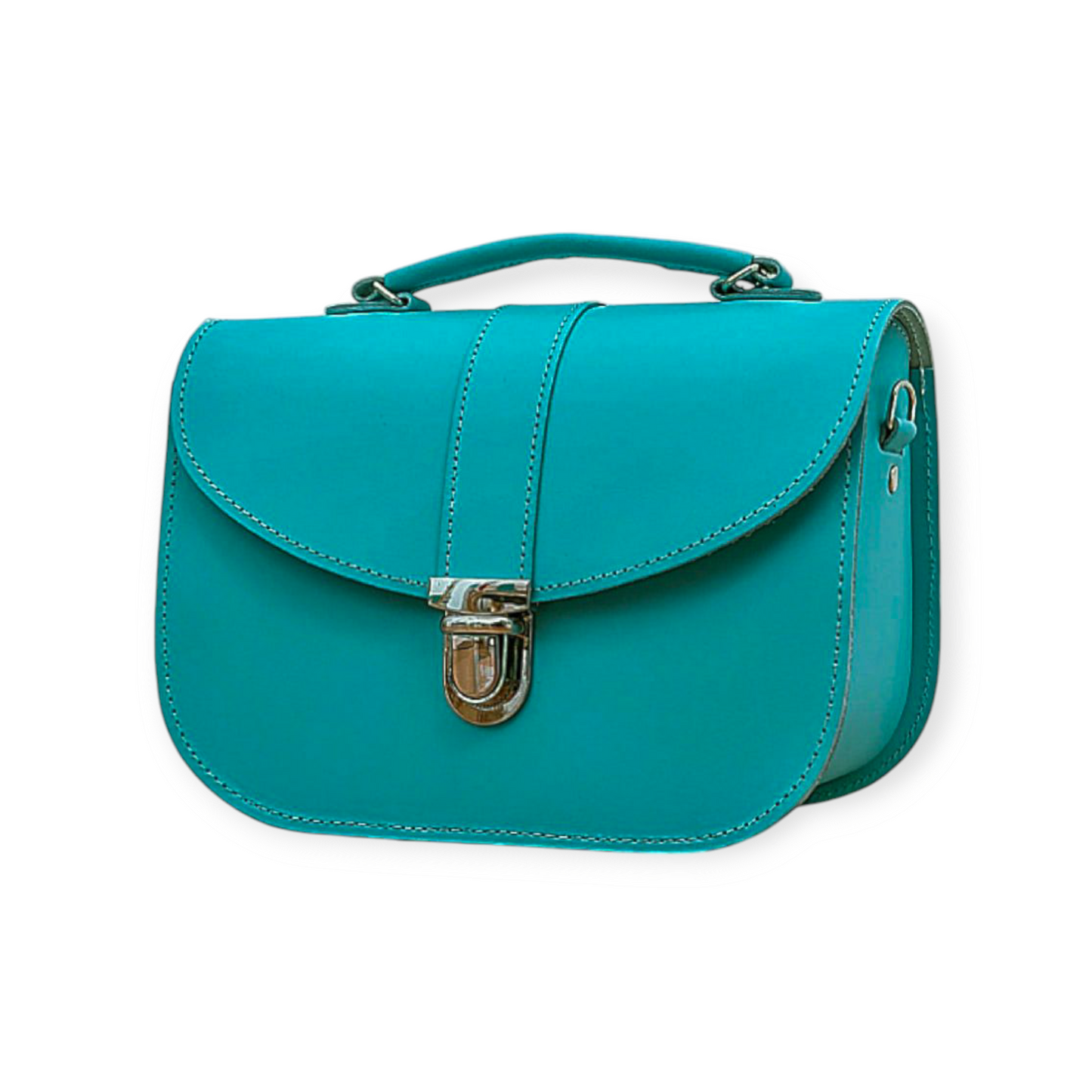 Olympia Handmade Leather Bag - Teal-1