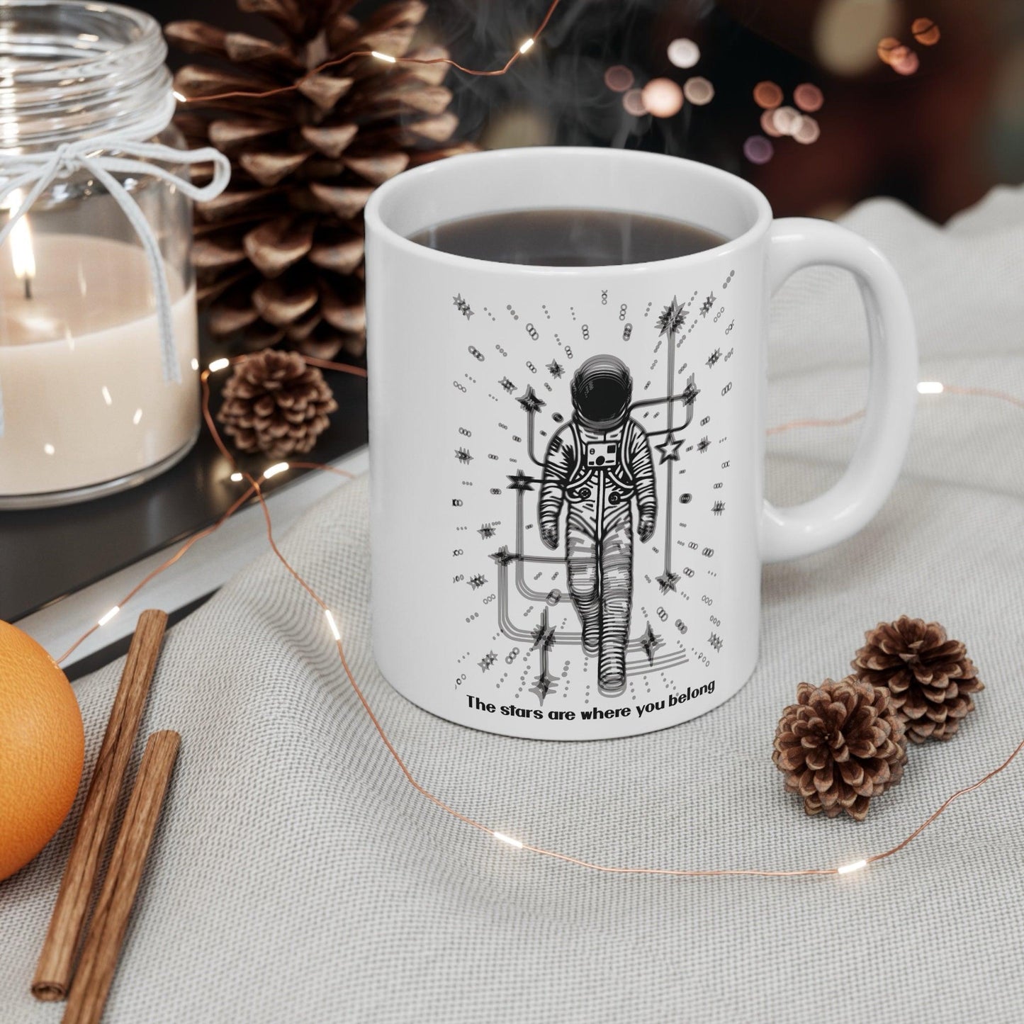 The Stars Are Where You Belong Astronaut Mug | 11 oz - mezetto KEOLIX KEOLIX