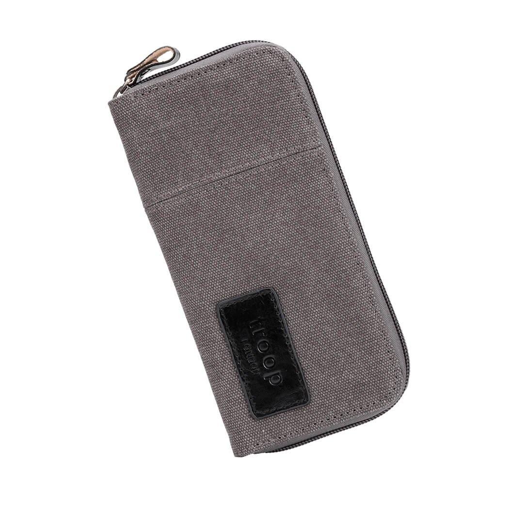 TRP0501 Troop London Accessories Canvas Zip Around Wallet Purse - mezetto