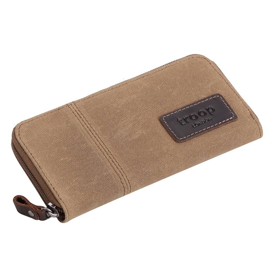 TRP0501 Troop London Accessories Canvas Zip Around Wallet Purse - mezetto