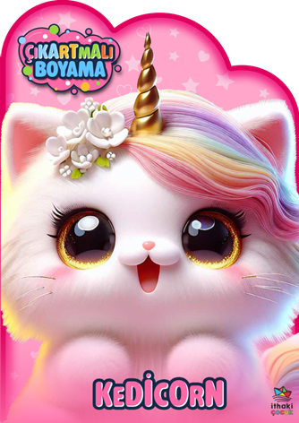 Kedicorn Zamanı – Çıkartmalı Boyama Kitabı - İthaki Yayınları Kitap