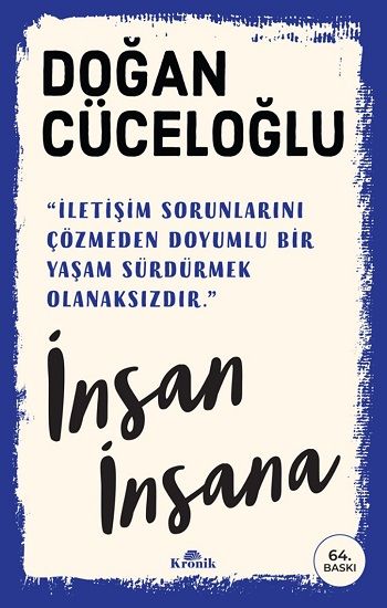 İnsan İnsana – Doğan Cüceloğlu – Kronik Kitap – kitap kapağı