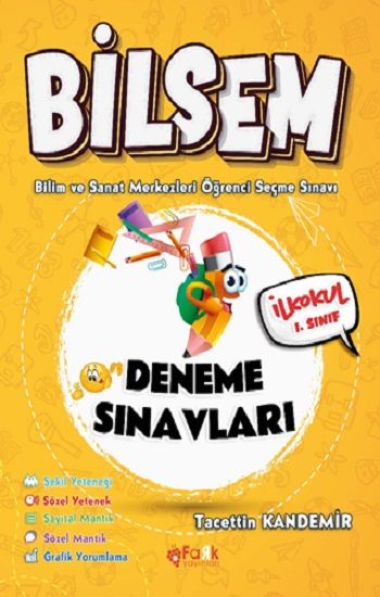 Bilsem İlkokul 1. Sınıf (Bilim ve Sanat Merkezleri Öğrenci seçme Sınavı) - Fark Yayınları Kitap