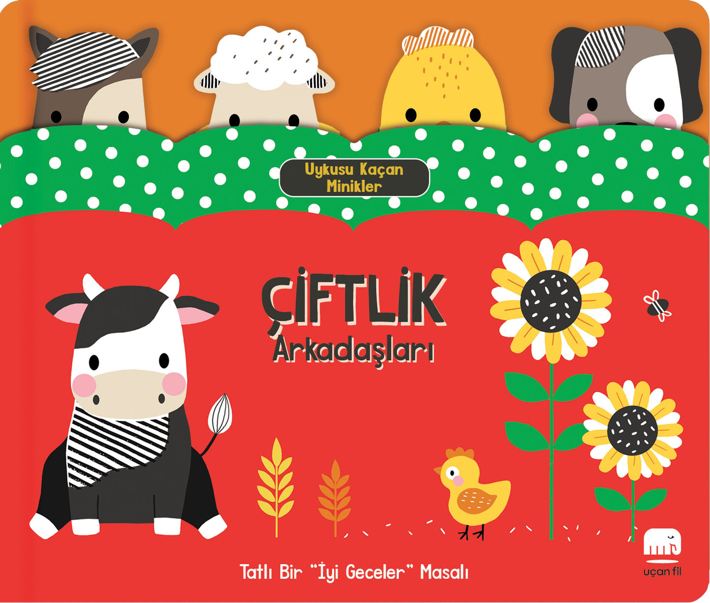 Uykusu Kaçan Minikler Çiftlik Arkadaşları (Boardbook) – Elizabeth Cook – Uçan Fil Yayınları – kitap kapağı