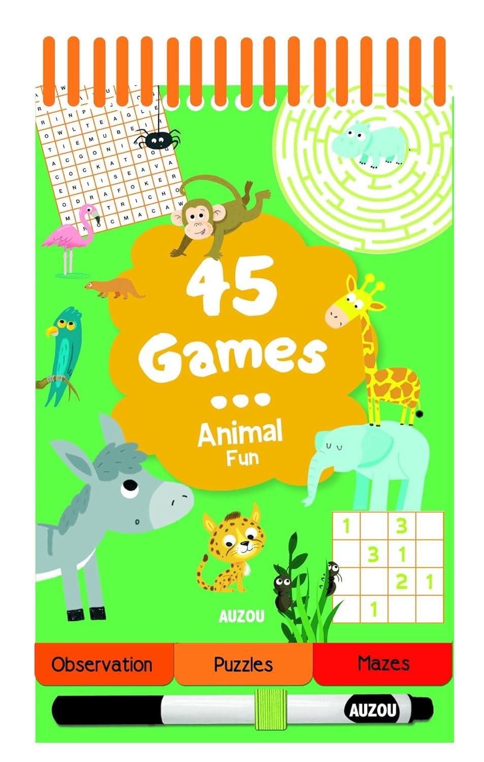 45 Games...Animal Fun - Auzou Publishing Kitap